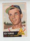 ED YUHAS #70 Saint Louis Cardinals Pitch​er 1953 Topps N