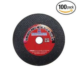   Reinforced Cut Off Wheels 3 Inch by 1/16 Inch by 1/4 Inch M, 100 Pack