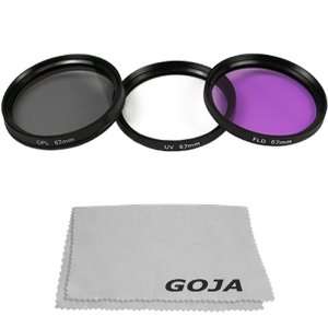 67MM Filter Kit (UV, Polarizer, Fluorescent) for Camera Lens with 67MM 