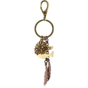  Lucky Brand Gifting Key Fobs Gold Tone Peace Key Fob 