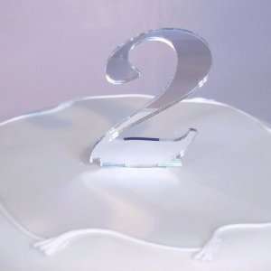   Cake Topper Number Script 6cm (2.5inch) Number Height inc spike 10cm