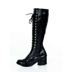Womens Combat Military Gothic Steampunk Retro Lace up Black Boots w 