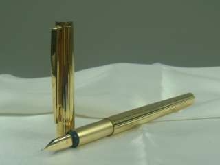   1970s Noblesse Gold Plated 14K 585 Fine nib Fountain Pen+