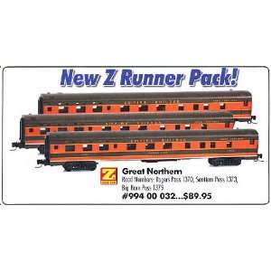 com Micro Trains Z 3 Car Runner Pack   Great Northern Passenger Cars 