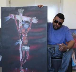ORIGINAL 2pac Makaveli 7 Day Theory Painting Tupac Death Row  