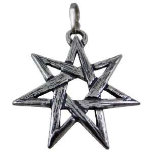    Sterling Silver 7 Pointed Faerie Star Pendant Fairy Jewelry