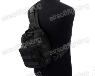 1000D Molle Tactical Utility 3 Ways Should Sling Pouch Backpack Black 
