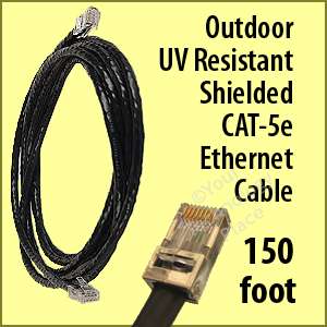 CAT 5e Outdoor Shielded Ethernet Internet Cable 150 ft  