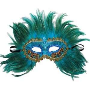   Fuchsia Mardi Gras Harlequin Party Mask #(7009) 