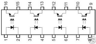  tlp504a 2 quad optocoupler 4 optocouplers in a surface mount dil 16 