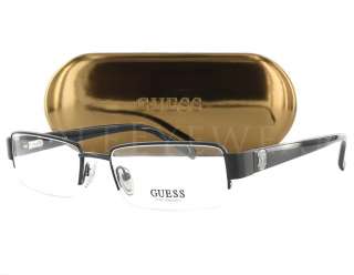 NEW Guess GU 1632 BLK Size 52 18 40 Black Eyeglasses  