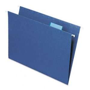   Hanging File Folders, 1/5 Tab, 11 Point Stock, Letter, Navy, 25/Box