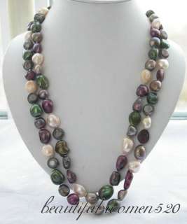 50 16mm multicolor baroque freshwater cultured pearl necklace