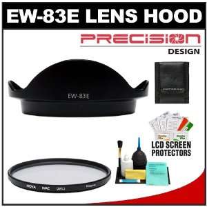  Precision Design EW 83E Hard Lens Hood & Hoya 77mm UV HMC 