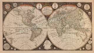   new map of the world  with all the new discoveries by Capt. Cook 1799