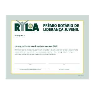 RYLA — Prêmios Rotários de Liderança Juvenil — Certificado de 