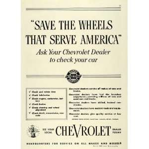   Ad Chevrolet Dealer Wheel America Car Motor Tires   Original Print Ad