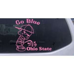 Go Blue Pee On Ohio State Car Window Wall Laptop Decal Sticker    Pink 
