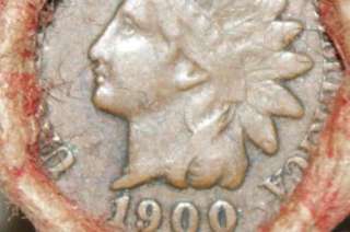 ESTATE PENNY ROLL 1909 S VDB? WHEAT & 1900 FL INDIAN HEAD SHOWING #263 