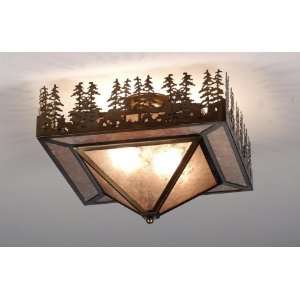 Meyda Tiffany 82111 Antique Copper Rustic / Country Two Light Flush 