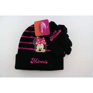  Minnie Mouse Striped Beanie and Glove Set (Black) Toys 