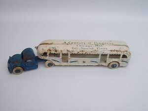 1933 Worlds Fair Chicago Arcade Cast Iron Bus #3220  