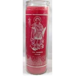 Religious Candles 8 Inches San Expedito Red