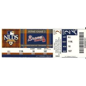  2010 NLDS Full season Ticket Game 4 Giants Braves Bobby 
