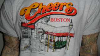 vtg 90s CHEERS SHIRT Boston Bar 80s TV show Melvilles L  