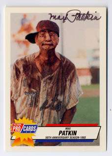 Max Patkin the Clown Prince of Baseball, signed (autographed) 1993 