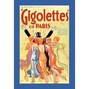  Gigolettes of Paris   12x18 Framed Print in Black Frame 