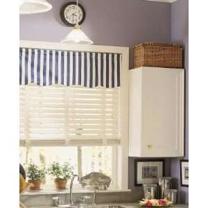 YourBlinds Value 2 Faux Wood Blinds with Crown Royale Valance 
