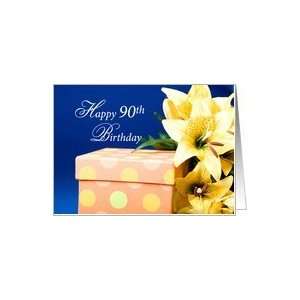  90th Birthday Present and Lilies Card Toys & Games