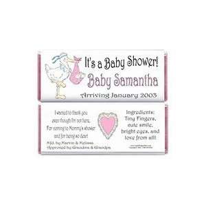  BS208   Baby Shower Stork Candy Bar Wrappers Baby