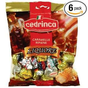 Cedrinca Assorted Liquore Candies, 4.4 Ounce Bags (Pack of 6)  