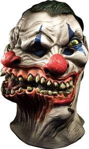 Mens Halloween Scary Siamese Two Headed Clown Full Mask 082686682619 