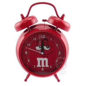    M&Ms Red Character Face Twin Bell Alarm Clock