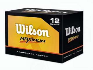   NEW WILSON MAXIMUM 1 Dozen 12 Golf Balls   White 883813468577  