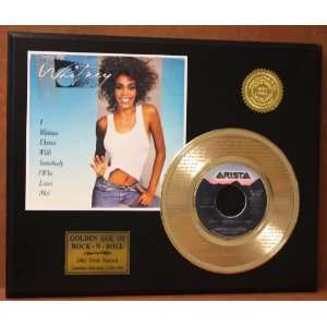  Whitney Houston Laser Etched 24kt Gold Record I Wanna Dance 