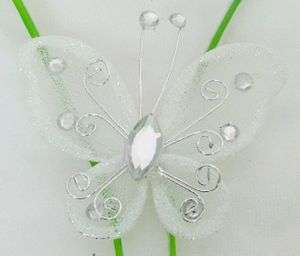   white Stocking Butterfly Wedding Decoration 2   