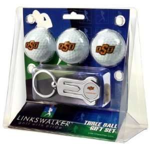  Oklahoma State Cowboys 3 Golf Ball Gift Pack w/ Hat Clip 