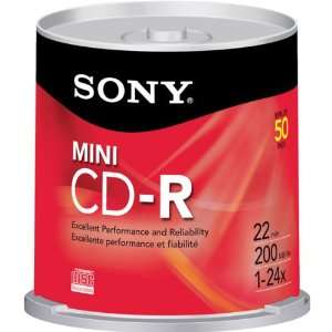  8cm Write Once Mini CD R   50 Spindle Pack Y94450 