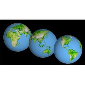  Earth Map World Globes Poster Print 43.5 X 24 Everything 