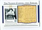 JOE DIMAGGIO 2003 UD Play Ball Yankee Clipper 1941 Stre