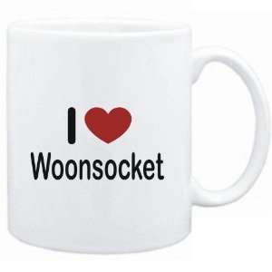  Mug White I LOVE Woonsocket  Usa Cities Sports 