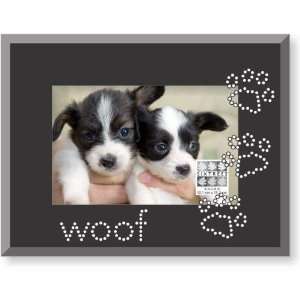  SixTrees GT37846 Frame Woof Rhinestone Pawprints