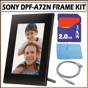  Sony Digital 7 Inch DPF A72 LCD Photo Frame + Accessory 