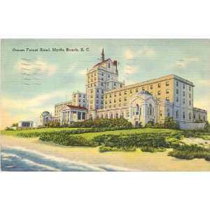   Vintage Postcard   Ocean Forest Hotel   Myrtle Beach South Carolina