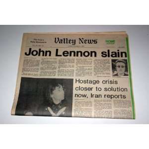  SLAIN Dec 9, 1980 Vintage Newspaper The Beatles 