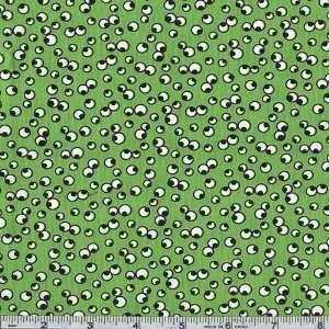  45 Wide Wondering Eyes Green Fabric By The Yard Arts 